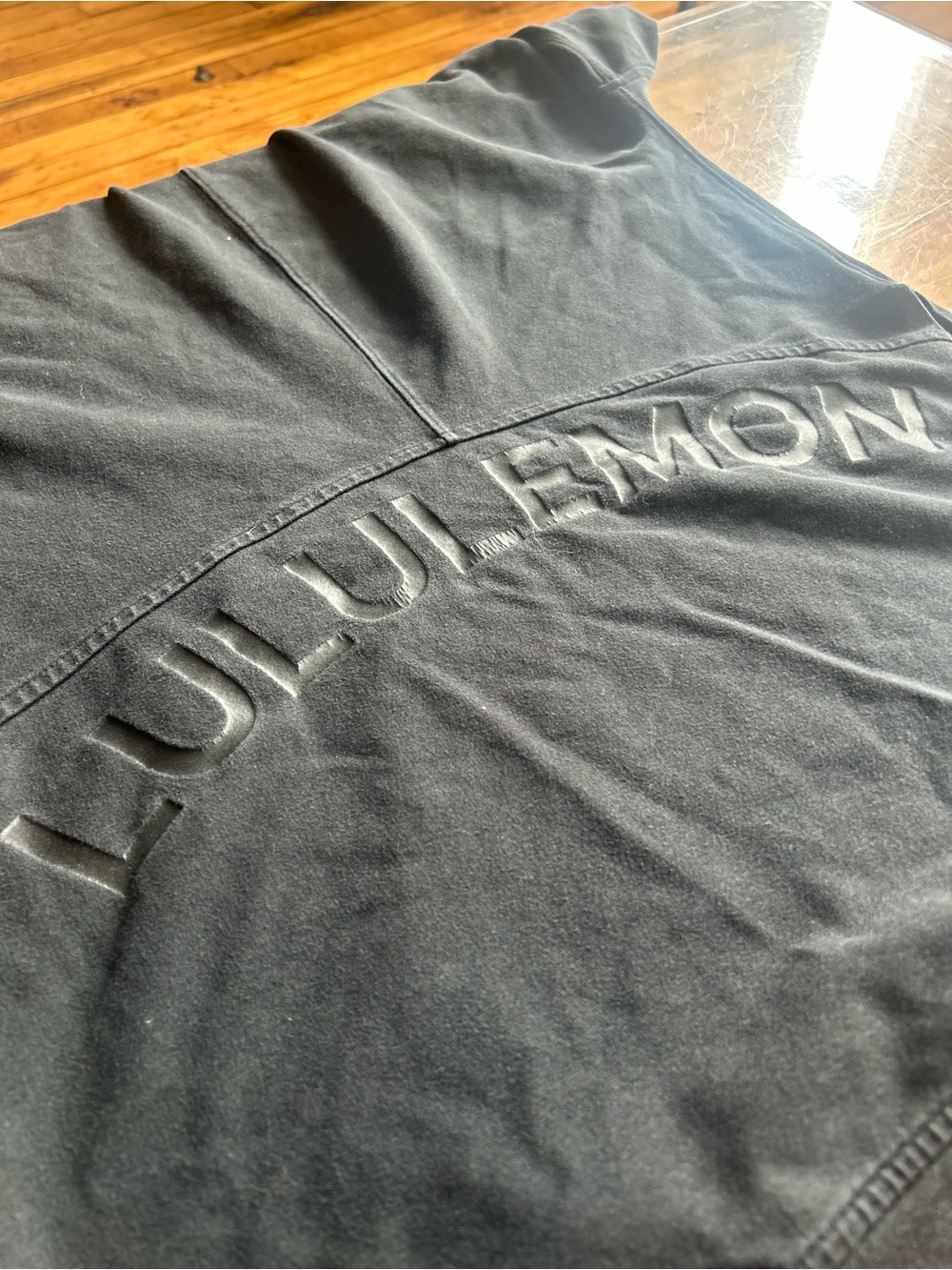 Lululemon Black Oversized Pullover Hoodie with Embossed Back Logo - Picture 3 of 12